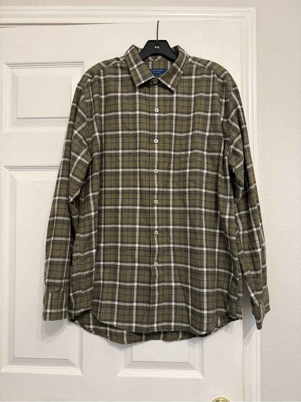 Cole Haan Grand OS Men’s Plaid Flannel Button-Up Shirt